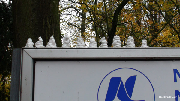 Dornum Hinweis auf Nationalparkhaus 